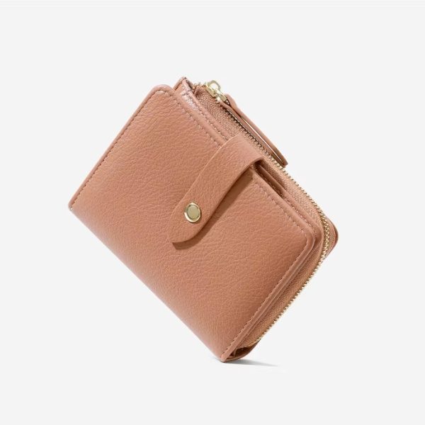 Customized Top layer leather multifunctional ladies zipper wallet