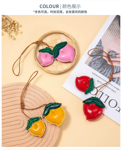 Handmade Authentic Cow Leather Bag Pendant