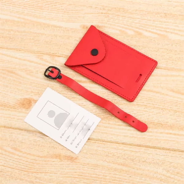 High-quality leather suitcase name tag business custom logo travel tag