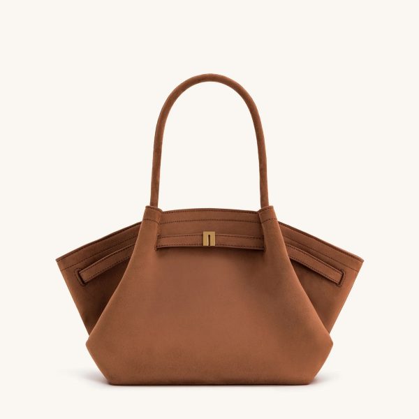 Medium faux suede tote bag