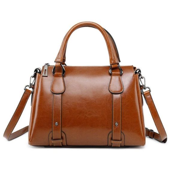 Pull Up Leather Satchel Bag