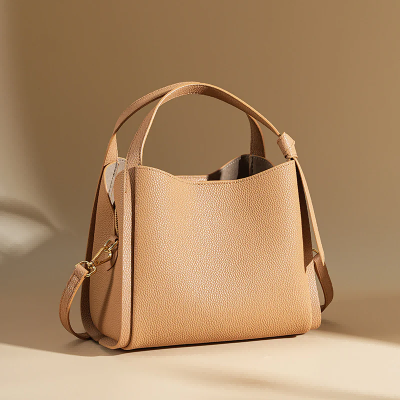 Women’s Leather Bucket Bag – Minimalist Shoulder bag